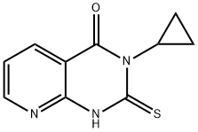 3-cyclopropyl-2-thioxo-2,3-dihydropyrido[2,3-d]pyrimidin-4(1H)-one Struktur