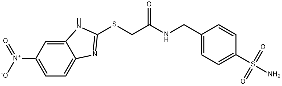 2-[(5-nitro-1H-benzimidazol-2-yl)sulfanyl]-N-(4-sulfamoylbenzyl)acetamide Structure