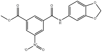 methyl 3-(1,3-benzodioxol-5-ylcarbamoyl)-5-nitrobenzoate Struktur