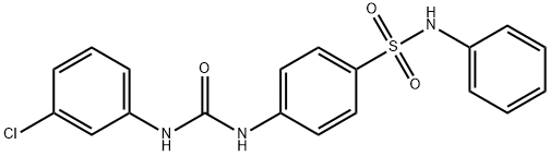 4-({[(3-chlorophenyl)amino]carbonyl}amino)-N-phenylbenzenesulfonamide Struktur