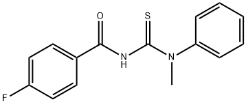 4-fluoro-N-{[methyl(phenyl)amino]carbonothioyl}benzamide Struktur
