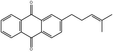 9,10-Anthracenedione,2-(4-methyl-3-penten-1-yl)- Struktur