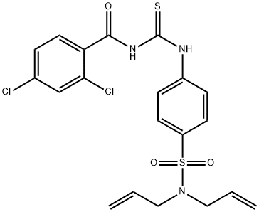 2,4-dichloro-N-[({4-[(diallylamino)sulfonyl]phenyl}amino)carbonothioyl]benzamide Struktur