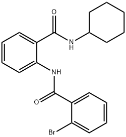 2-bromo-N-{2-[(cyclohexylamino)carbonyl]phenyl}benzamide Structure