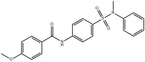4-methoxy-N-(4-{[methyl(phenyl)amino]sulfonyl}phenyl)benzamide Struktur