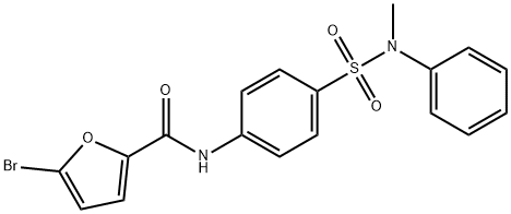 5-bromo-N-(4-{[methyl(phenyl)amino]sulfonyl}phenyl)-2-furamide Struktur