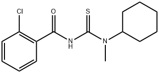 2-chloro-N-{[cyclohexyl(methyl)amino]carbonothioyl}benzamide Struktur