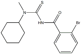 2-bromo-N-{[cyclohexyl(methyl)amino]carbonothioyl}benzamide Struktur