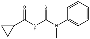 N-{[methyl(phenyl)amino]carbonothioyl}cyclopropanecarboxamide Structure