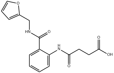 4-[2-(furan-2-ylmethylcarbamoyl)anilino]-4-oxobutanoic acid Struktur