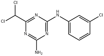 N-(3-Chloro-phenyl)-6-dichloromethyl-[1,3,5]triazine-2,4-diamine Structure