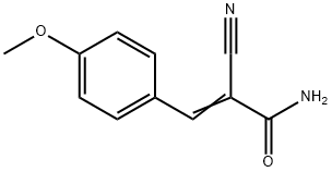 2-Propenamide,2-cyano-3-(4-methoxyphenyl)- Struktur