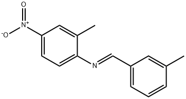 (3-methylbenzylidene)(2-methyl-4-nitrophenyl)amine Struktur