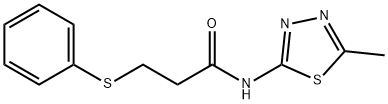 N-(5-methyl-1,3,4-thiadiazol-2-yl)-3-(phenylsulfanyl)propanamide Struktur