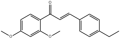 (2E)-1-(2,4-dimethoxyphenyl)-3-(4-ethylphenyl)prop-2-en-1-one Struktur