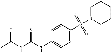 N-({[4-(1-piperidinylsulfonyl)phenyl]amino}carbonothioyl)acetamide Struktur