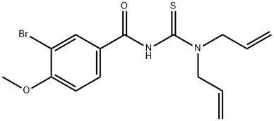 3-bromo-N-[(diallylamino)carbonothioyl]-4-methoxybenzamide Struktur