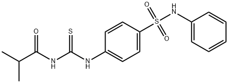 N-({[4-(anilinosulfonyl)phenyl]amino}carbonothioyl)-2-methylpropanamide Struktur
