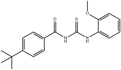 4-tert-butyl-N-{[(2-methoxyphenyl)amino]carbonothioyl}benzamide Struktur