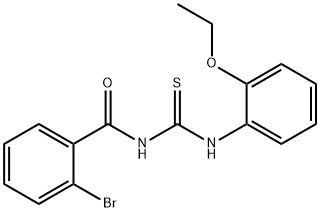 2-bromo-N-{[(2-ethoxyphenyl)amino]carbonothioyl}benzamide Struktur