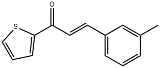 (2E)-3-(3-methylphenyl)-1-(thiophen-2-yl)prop-2-en-1-one Struktur