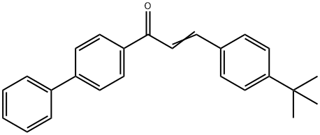 (2E)-1-{[1,1-biphenyl]-4-yl}-3-(4-tert-butylphenyl)prop-2-en-1-one Struktur
