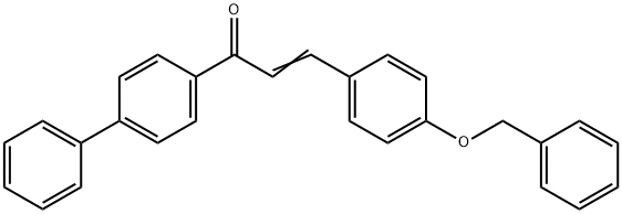(2E)-3-[4-(benzyloxy)phenyl]-1-{[1,1-biphenyl]-4-yl}prop-2-en-1-one Struktur