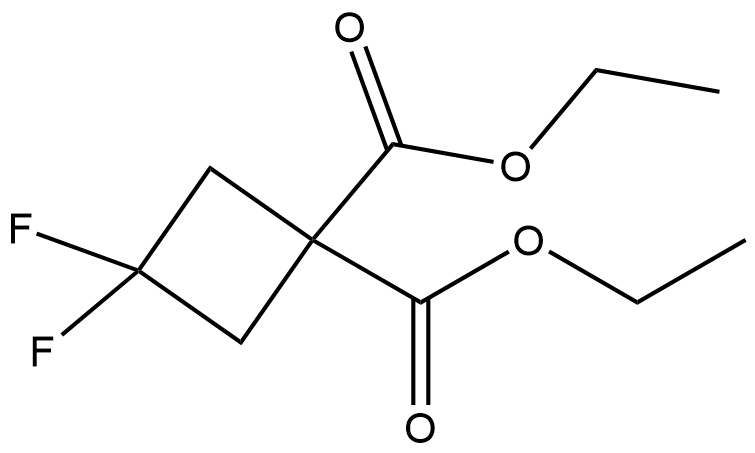 1,1-diethyl 3,3-difluorocyclobutane-1,1-dicarboxylate Struktur