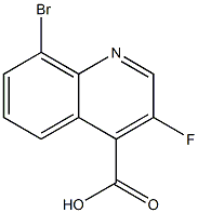 4-Quinolinecarboxylic acid, 8-bromo-3-fluoro- Struktur
