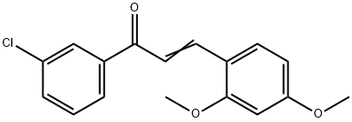 (2E)-1-(3-chlorophenyl)-3-(2,4-dimethoxyphenyl)prop-2-en-1-one Struktur