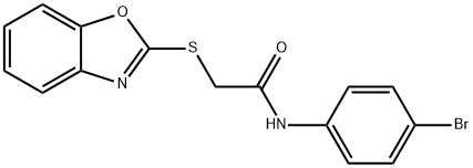 2-(benzo[d]oxazol-2-ylthio)-N-(4-bromophenyl)acetamide Struktur