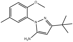 5-tert-Butyl-2-(2-methoxy-5-methyl-phenyl)-2H-pyrazol-3-ylamine Structure