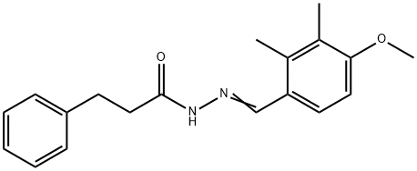 N'-(4-methoxy-2,3-dimethylbenzylidene)-3-phenylpropanohydrazide Struktur