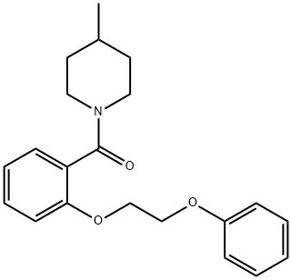 4-methyl-1-[2-(2-phenoxyethoxy)benzoyl]piperidine Struktur
