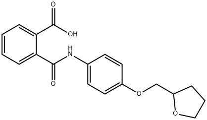 2-({[4-(tetrahydro-2-furanylmethoxy)phenyl]amino}carbonyl)benzoic acid Struktur