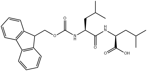 N-[(9H-fluoren-9-ylmethoxy)carbonyl]-L-leucyl-L-leucine Struktur