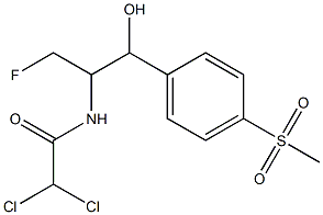 2,2-dichloro-N-[3-fluoro-1-hydroxy-1-(4-methylsulfonylphenyl)propan-2-yl]acetamide Struktur