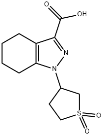 1-(1,1-dioxidotetrahydro-3-thienyl)-4,5,6,7-tetrahydro-1H-indazole-3-carboxylic acid Structure