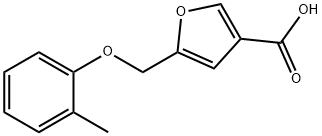 5-[(2-methylphenoxy)methyl]-3-furoic acid Struktur