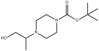 4-(2-Hydroxy-1-methyl-ethyl)-piperazine-1-carboxylic acid tert-butyl ester, 900535-75-3, 結(jié)構(gòu)式