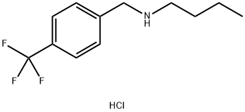 butyl({[4-(trifluoromethyl)phenyl]methyl})amine hydrochloride Struktur