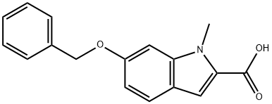 6-(benzyloxy)-1-methyl-1H-indole-2-carboxylic acid, 933474-42-1, 結(jié)構(gòu)式