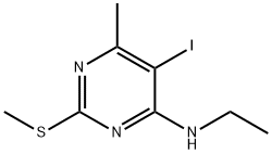 N-ethyl-5-iodo-6-methyl-2-(methylthio)pyrimidin-4-amine Struktur