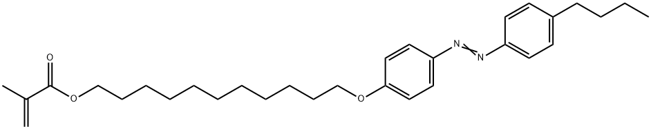11-[4-(4-Butylphenylazo)phenoxy]undecyl Methacrylate Struktur