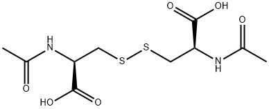 (2S)-2-acetamido-3-[[(2S)-2-acetamido-2-carboxyethyl]disulfanyl]propanoic acid Struktur