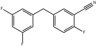 5-(3,5-DIFLUOROBENZYL)-2-FLUOROBENZONITRILE, 1108745-25-0, 結(jié)構(gòu)式