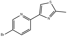 5-bromo-2-(2-methylthiazol-4-yl)pyridine Struktur