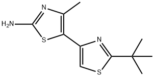 5-(2-tert-butylthiazol-4-yl)-4-methylthiazol-2-amine Struktur