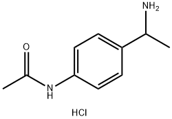 N-[4-(1-Amino-ethyl)-phenyl]-acetamide hydrochloride Structure