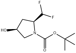 (2S,4S)-tert-butyl 2-(difluoromethyl)-4-hydroxypyrrolidine-1-carboxylate, 1207852-93-4, 結(jié)構(gòu)式